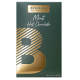 Dark green box of 8oz. mint flavored hot chocolate with golf foil lettering.
