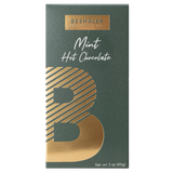 Dark green 3oz. box of mint flavored hot chocolate with gold foil lettering.