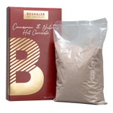 Red box with gold foil print of 8oz. cinnamon & nutmeg hot chocolate.