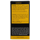 Back of black and yellow 3oz. box of salted caramel hot chocolate with mixing directions.
