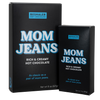 Black box of 8oz and 3oz rich & creamy hot chocolate called Mom Jeans.